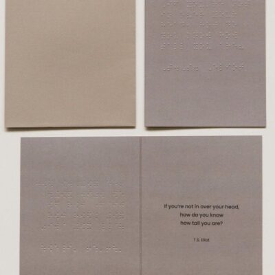 T.S. Eliot Quote Card in Braille